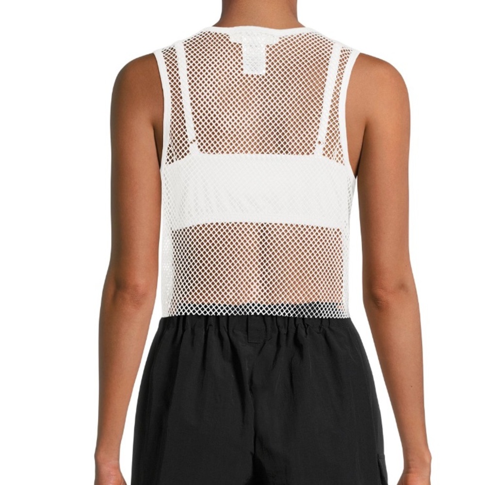 Madden NYC Juniors Plus Rhinestone Mesh Tank Top NWT - Picture 3 of 10